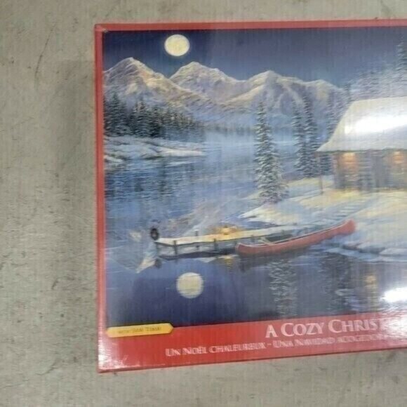 Eurographics Sam Timm A Cozy Christmas Cabin Snow 1000 Piece Jigsaw Puzzle - Picture 4 of 7